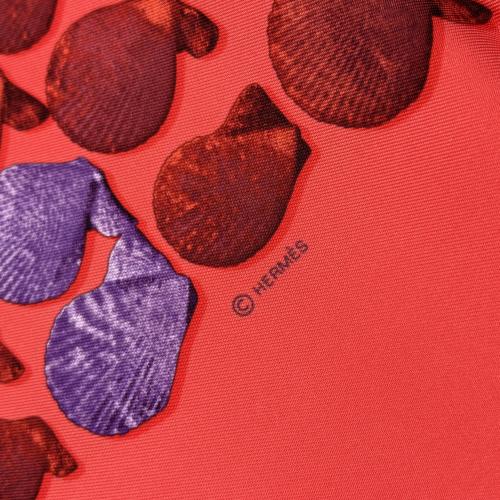 Hermès Silk Scarf With Shell Pattern photo 6