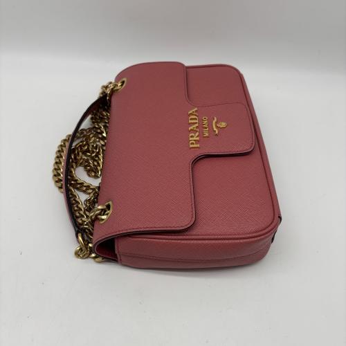 Prada Saffiano Leather Flap Shoulder Bag photo 5