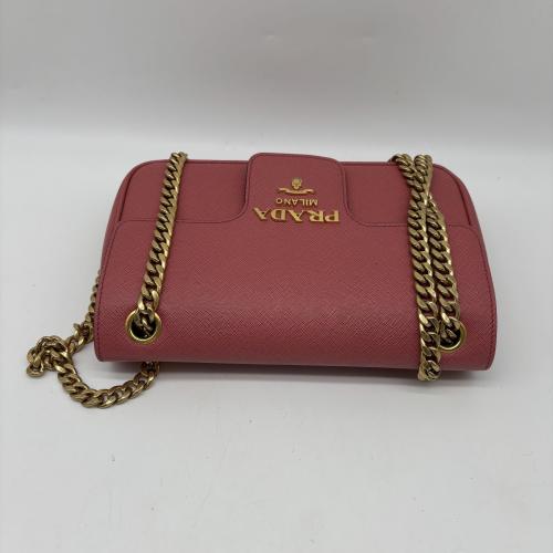 Prada Saffiano Leather Flap Shoulder Bag photo 6