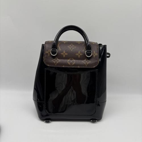 Louis Vuitton Black Patent Leather Backpack With Monogram photo 2