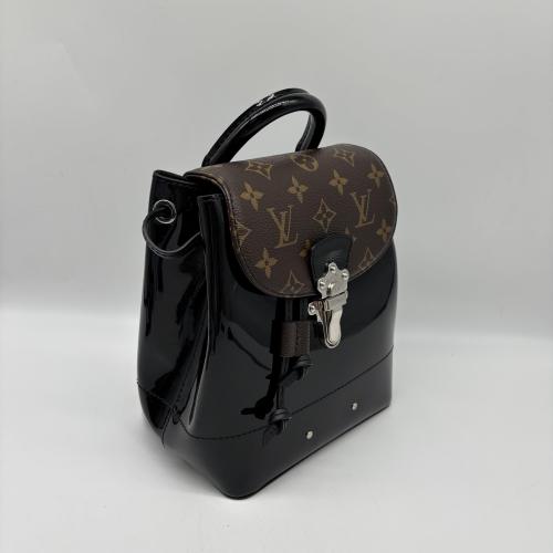 Louis Vuitton Black Patent Leather Backpack With Monogram photo 6
