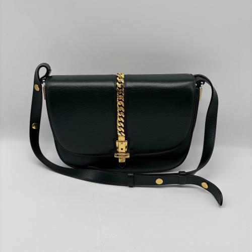 Gucci Black Leather Crossbody Shoulder Bag