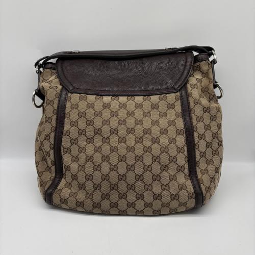 Gucci Brown Gg Canvas Horsebit Shoulder Bag photo 2