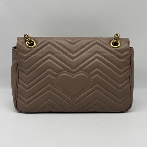 Gucci Medium Gg Marmont Shoulder Bag In Taupe photo 2