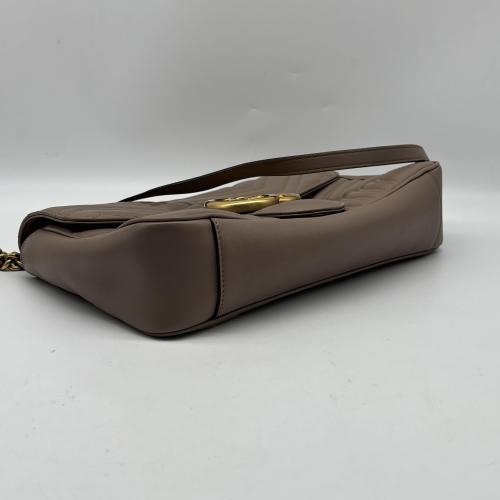 Gucci Medium Gg Marmont Shoulder Bag In Taupe photo 3