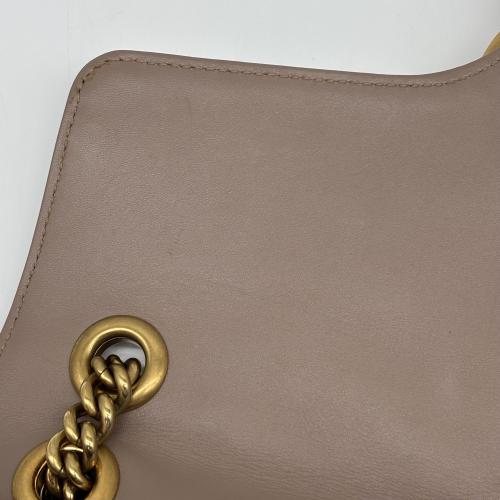 Gucci Medium Gg Marmont Shoulder Bag In Taupe photo 7