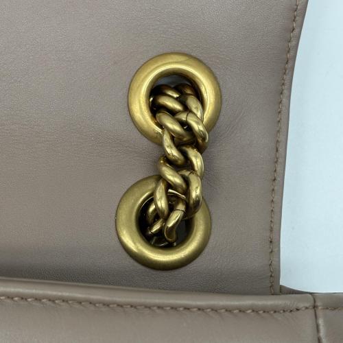 Gucci Medium Gg Marmont Shoulder Bag In Taupe photo 8