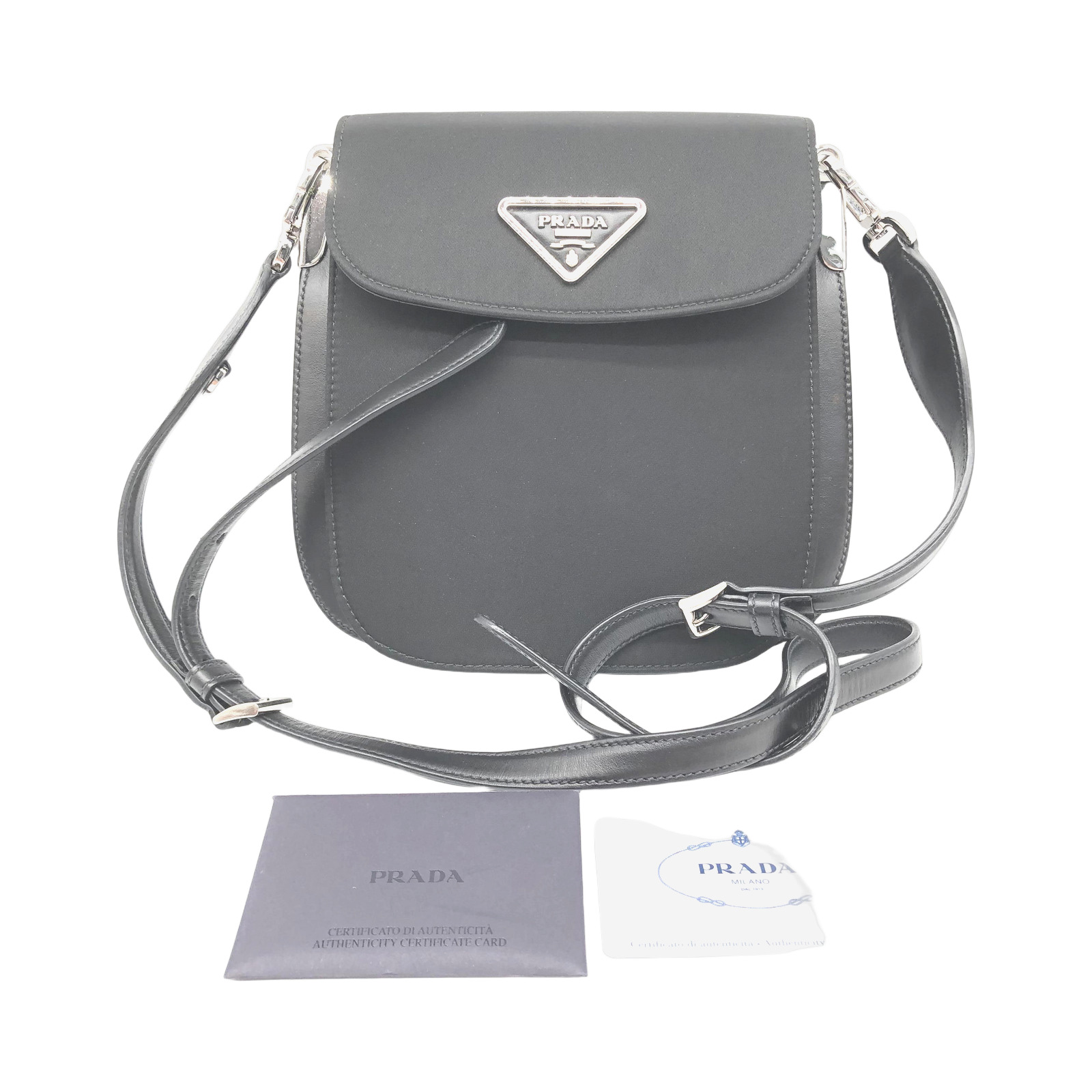 Prada Triangle Logo Margit Shoulder Bag