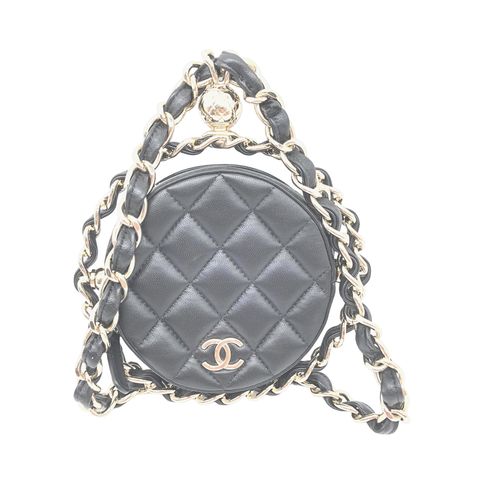 Chanel Quilted Round Mini Chain Bag photo 2