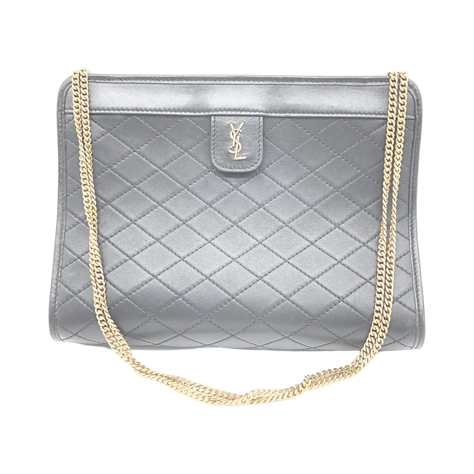 Yves Saint Laurent Black Quilted Leather Shoulder Bag