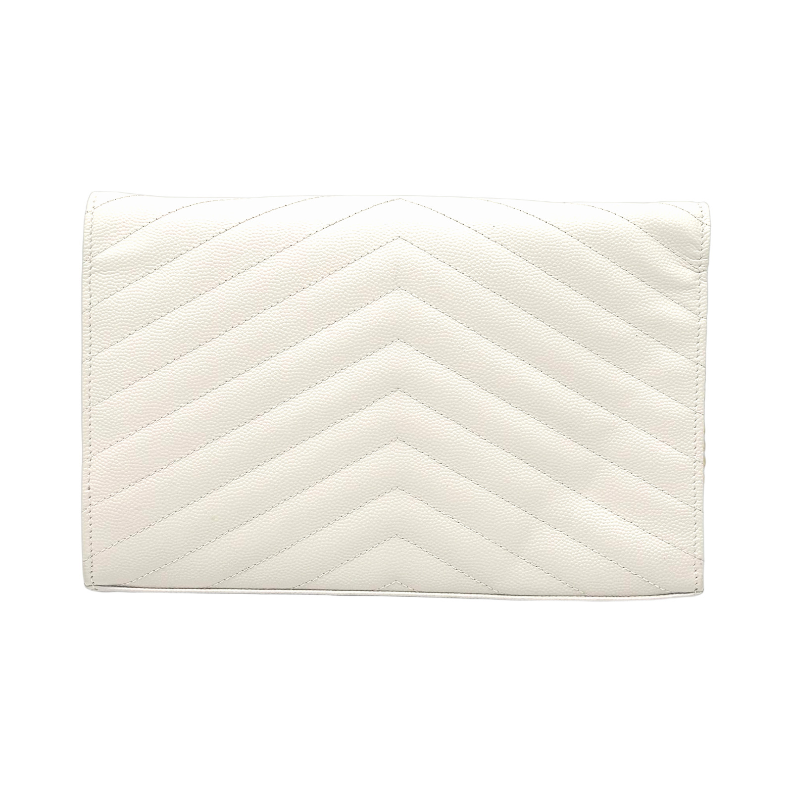 Yves Saint Laurent White Chevron Quilted Leather Crossbody Bag photo 2