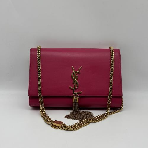 Yves Saint Laurent Pink Leather Kate Tassel Chain Crossbody