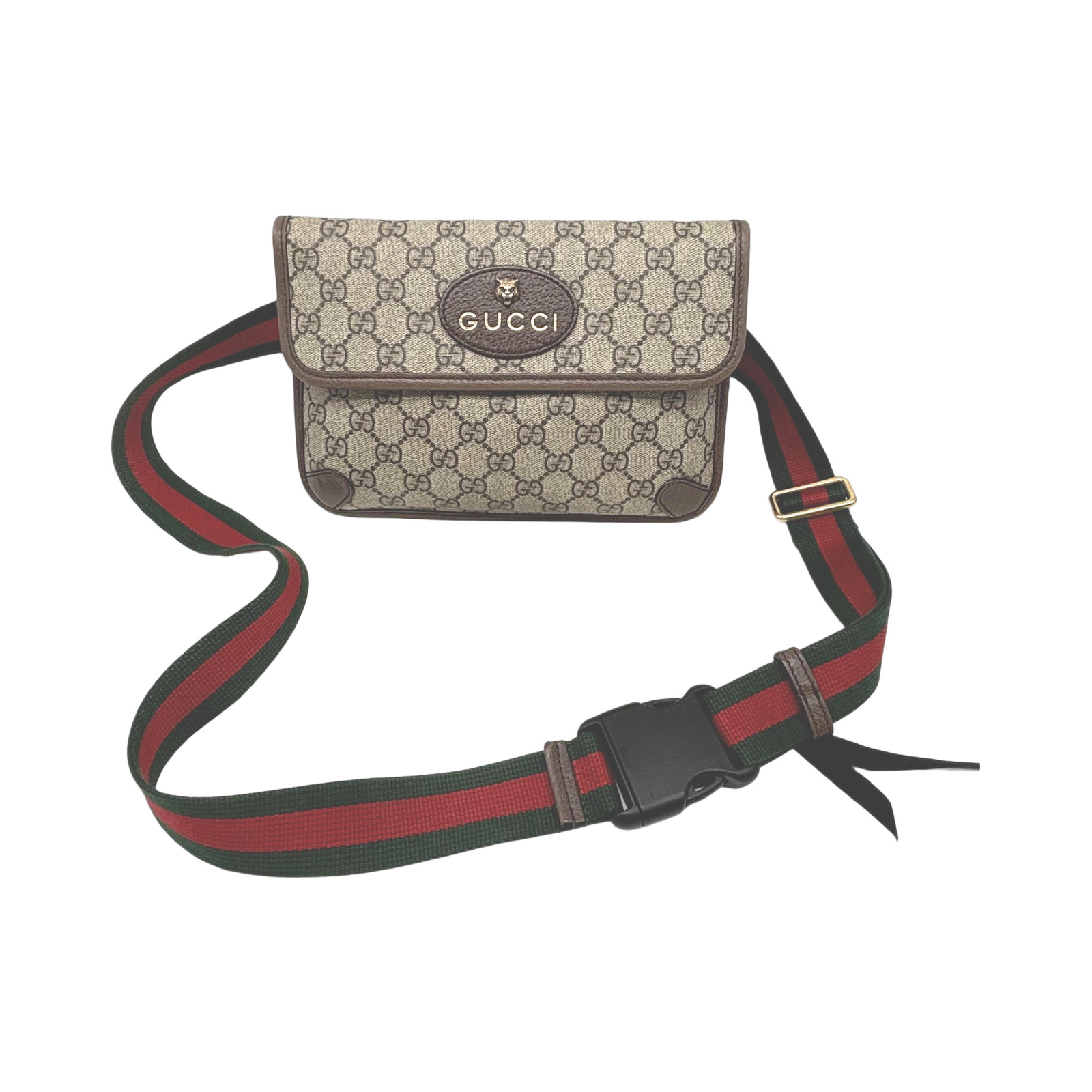 Gucci GG Supreme Monogram Flap Messenger Bag