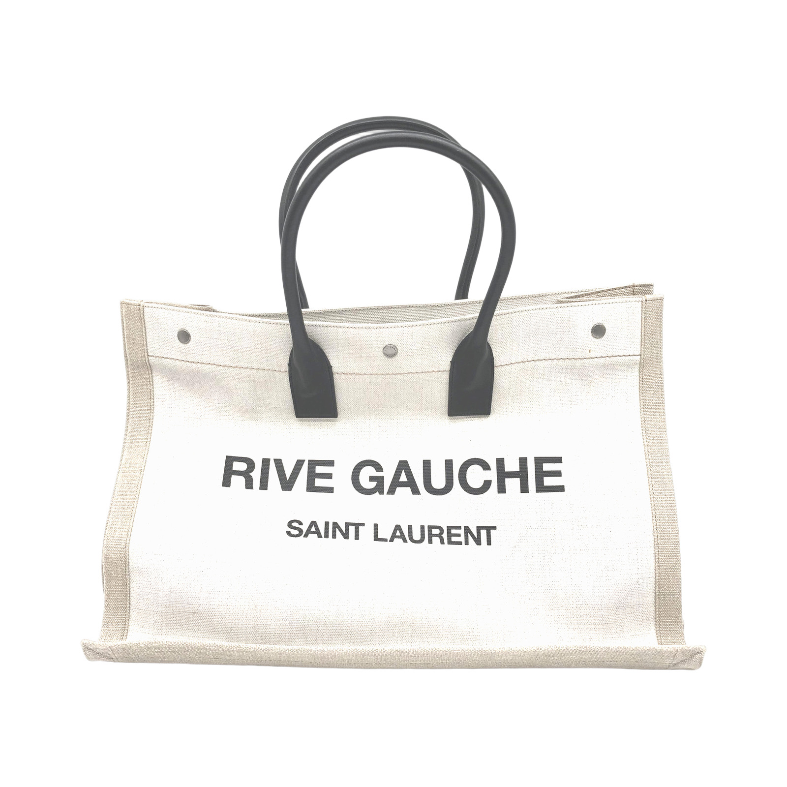 Yves Saint Laurent Large Canvas Rive Gauche Tote Bag