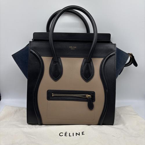 Celine Tri-Color Luggage Tote Bag