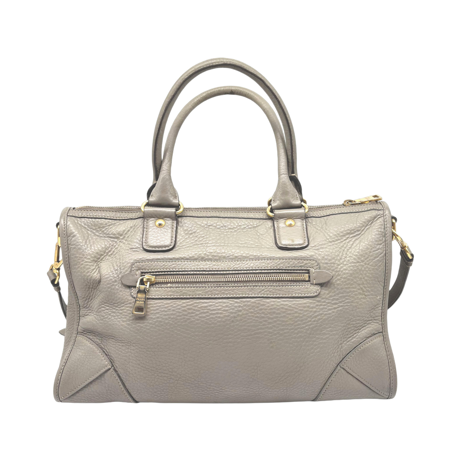 Prada Grey Leather 2way Bag photo 2
