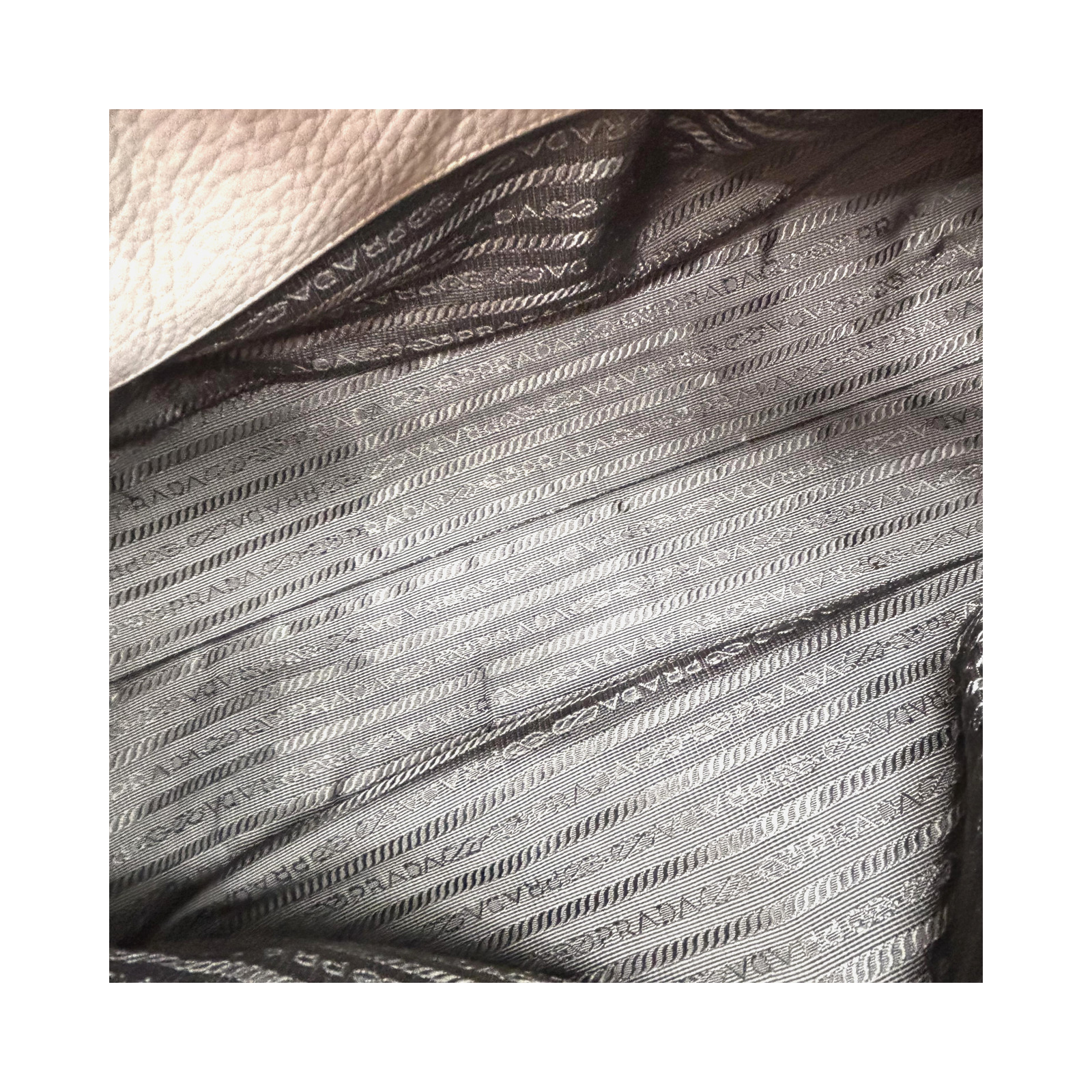 Prada Grey Leather 2way Bag photo 4