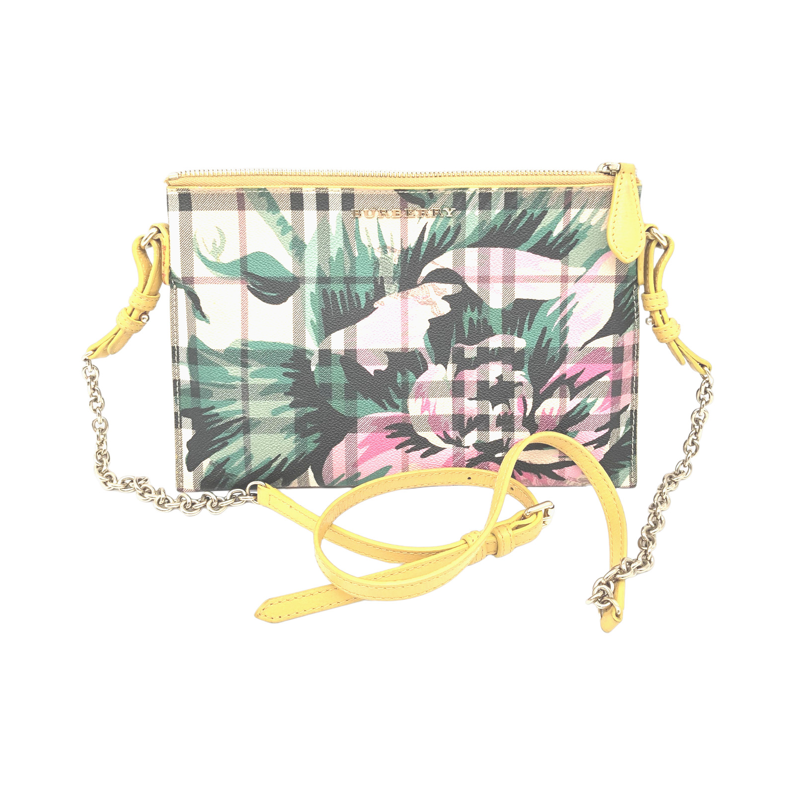 Burberry Peony Rose Printed Haymarket Check Crossbody Bag photo 2