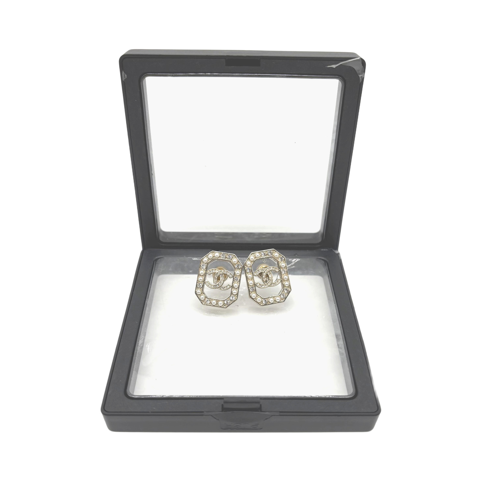 Chanel Gold-plated Faux Pearl & Strass earrings