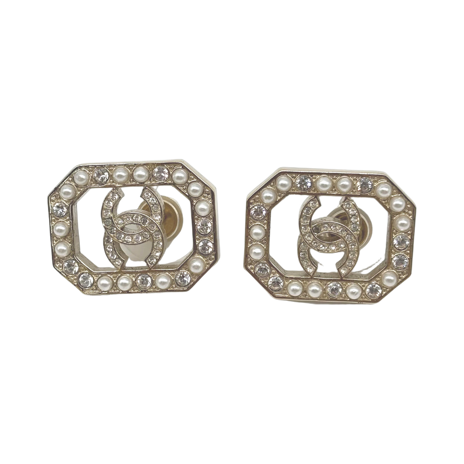 Chanel Gold-plated Faux Pearl & Strass earrings photo 2