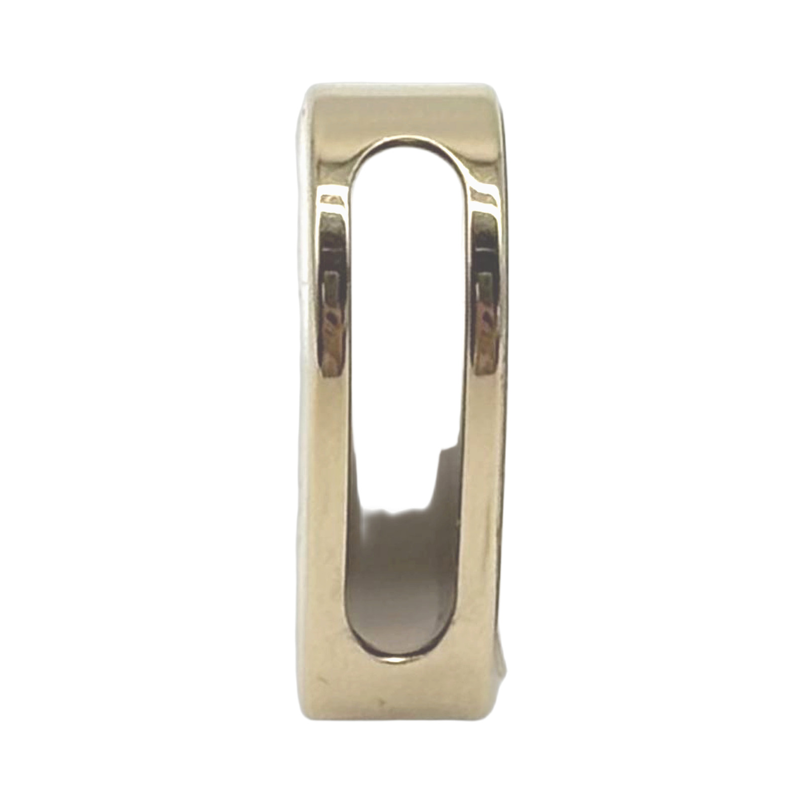 Hermès Gold Plated Metal Heart-Shaped Scarf Ring photo 2