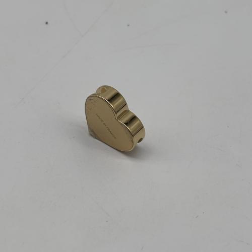 Hermès Gold Plated Metal Heart-Shaped Scarf Ring photo 5