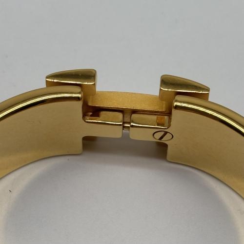 Hermès Clic Clac H Gold Plated Enamel Bracelet photo 6