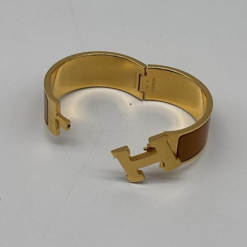 Hermès Clic Clac H Gold Plated Enamel Bracelet photo 8