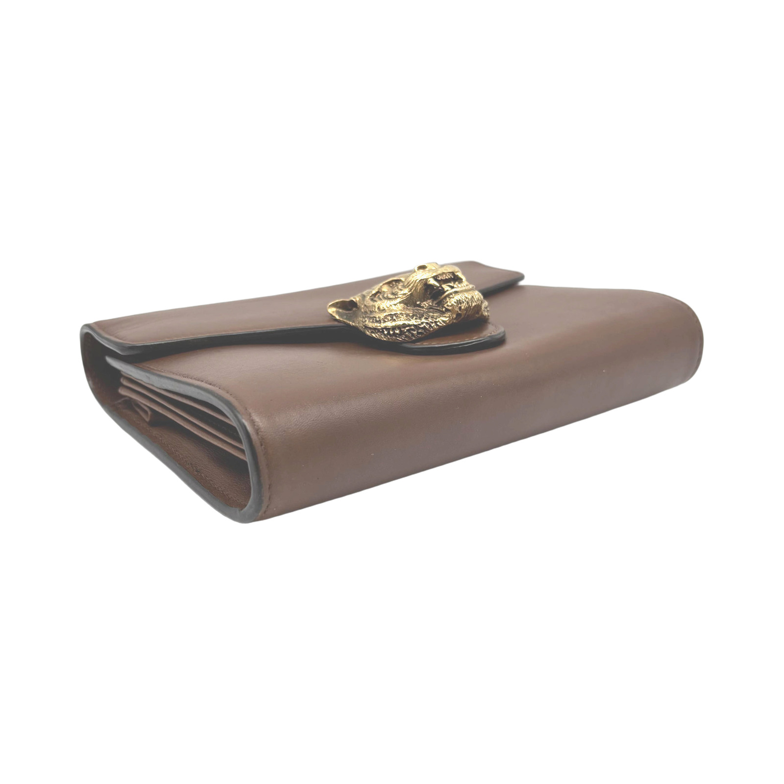Gucci Animalier Leather Shoulder Bag, Brown photo 3