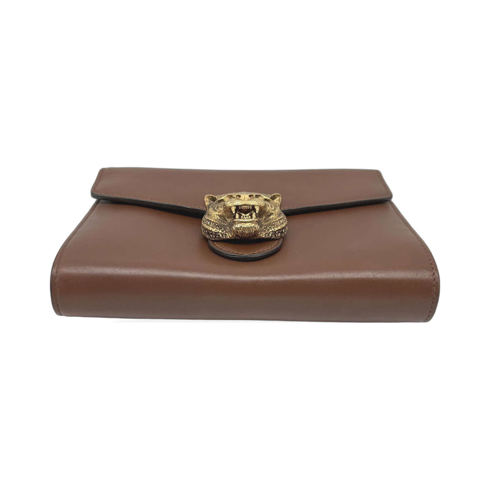 Gucci Animalier Leather Shoulder Bag, Brown photo 4