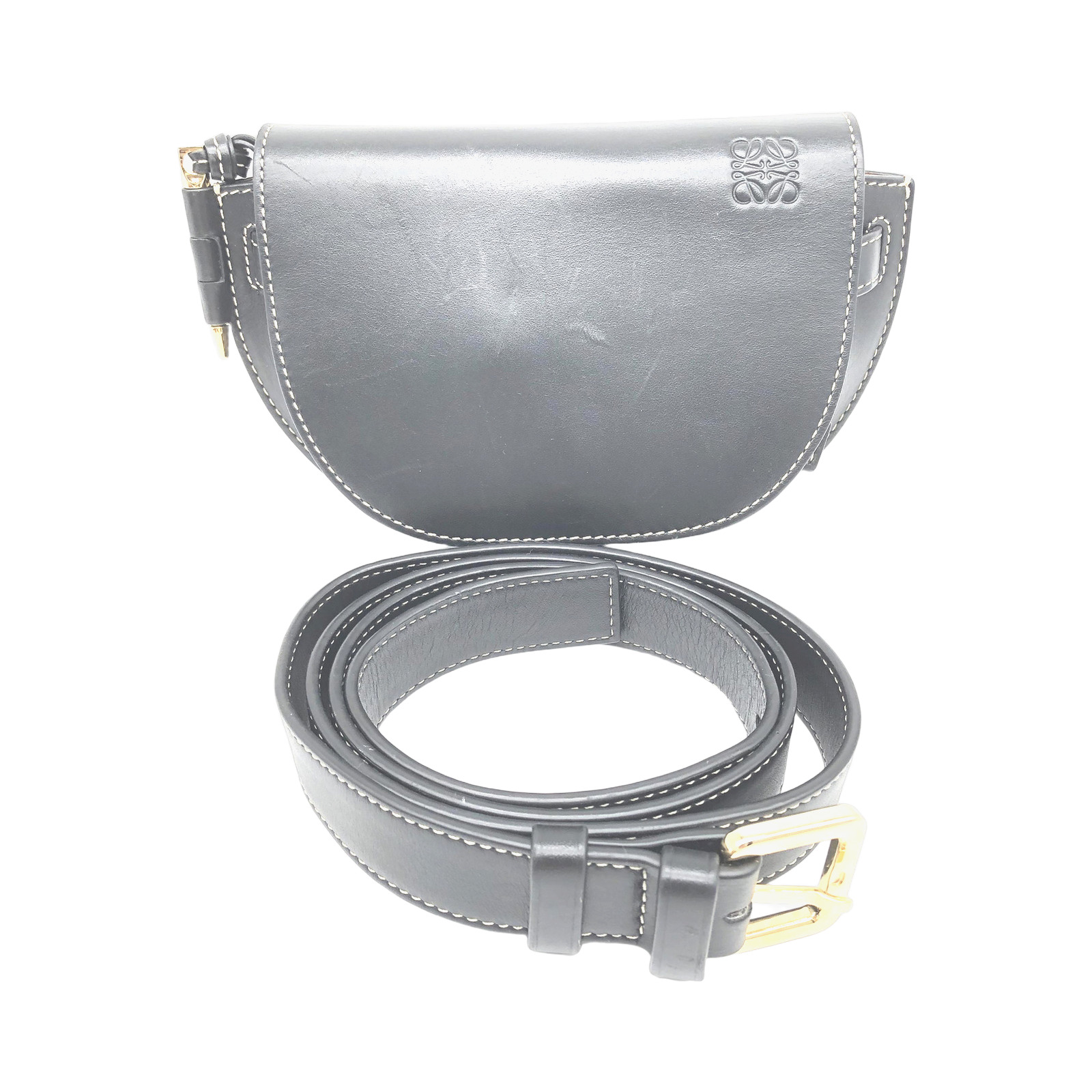 Loewe Black Leather Crossbody Bag