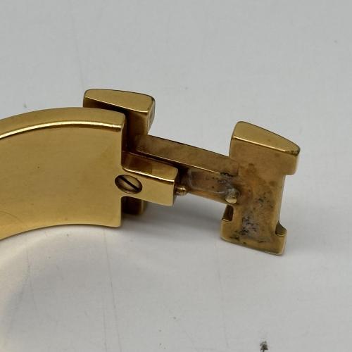 Hermès Clic Clac H Enamel Bangle Bracelet, Gold Plated Metal photo 8