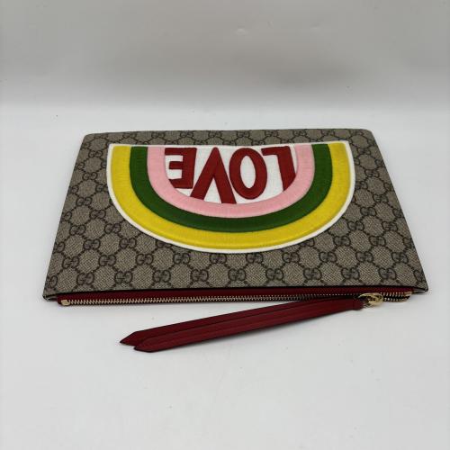 Gucci Love Rainbow GG Supreme Clutch photo 6