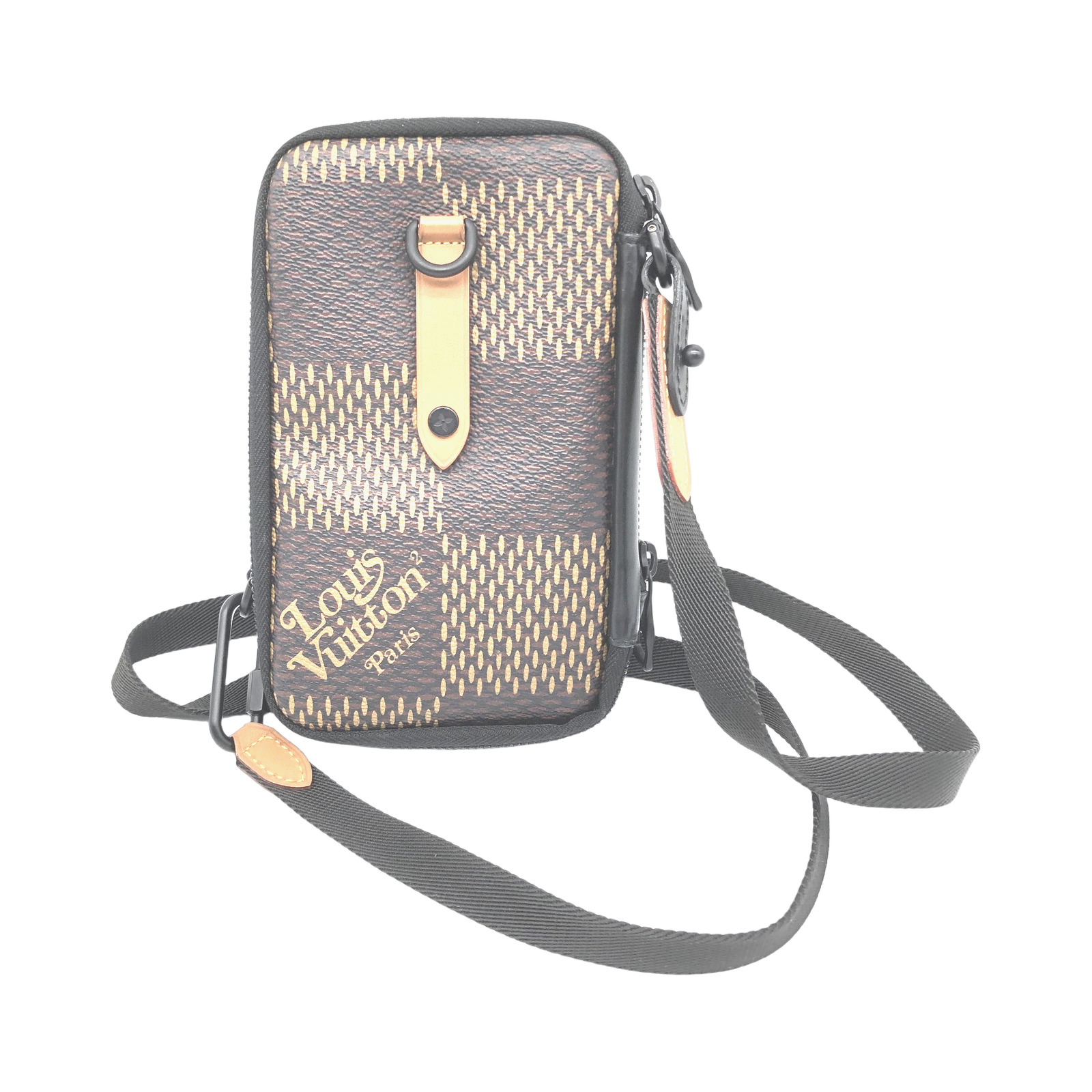Louis Vuitton Giant Damier Ebene Canvas LV x Nigo Double Phone Pouch photo 2