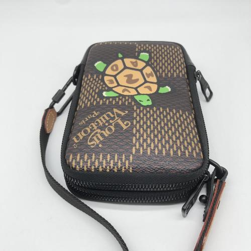 Louis Vuitton Giant Damier Ebene Canvas LV x Nigo Double Phone Pouch photo 6