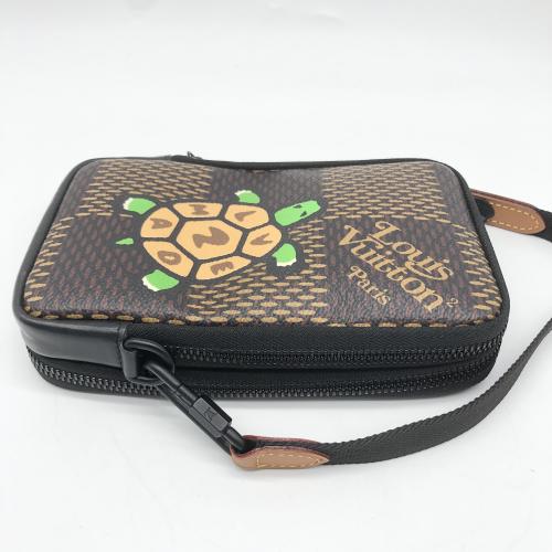 Louis Vuitton Giant Damier Ebene Canvas LV x Nigo Double Phone Pouch photo 7