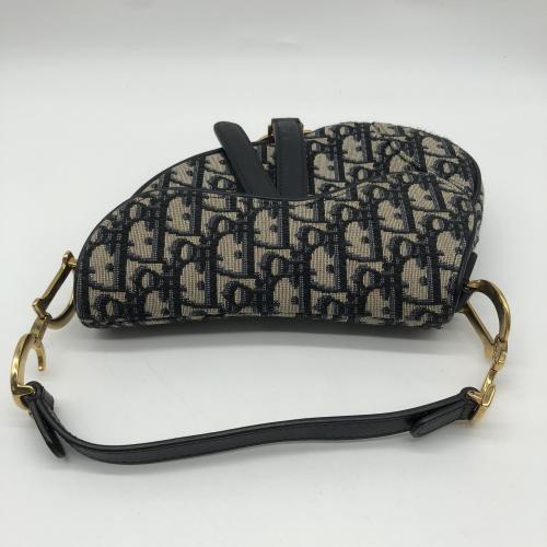 Christian Dior Oblique Jacquard Canvas Saddle Handbag With Strap photo 5