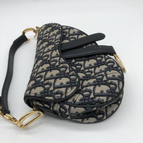 Christian Dior Oblique Jacquard Canvas Saddle Handbag With Strap photo 7