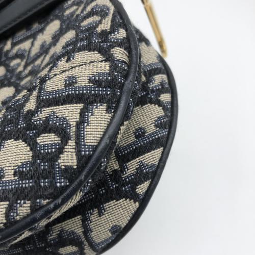 Christian Dior Oblique Jacquard Canvas Saddle Handbag With Strap photo 8