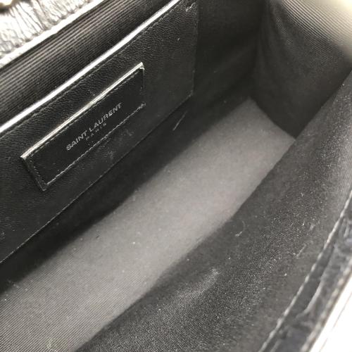 Yves Saint Laurent Black Crocodile Embossed Leather Kate Crossbody Bag photo 4