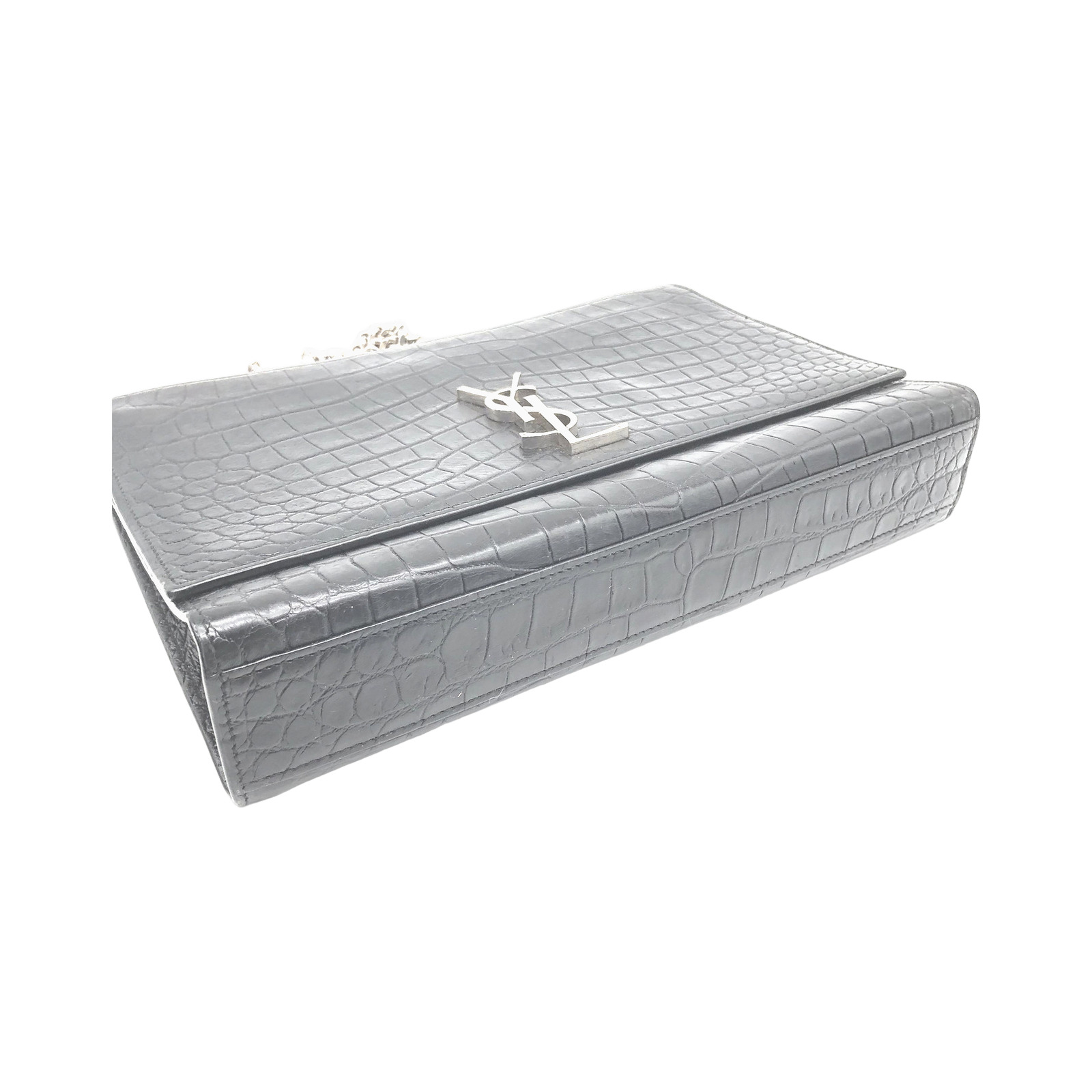 Yves Saint Laurent Crocodile Embossed Leather Sunset Shoulder Bag photo 3