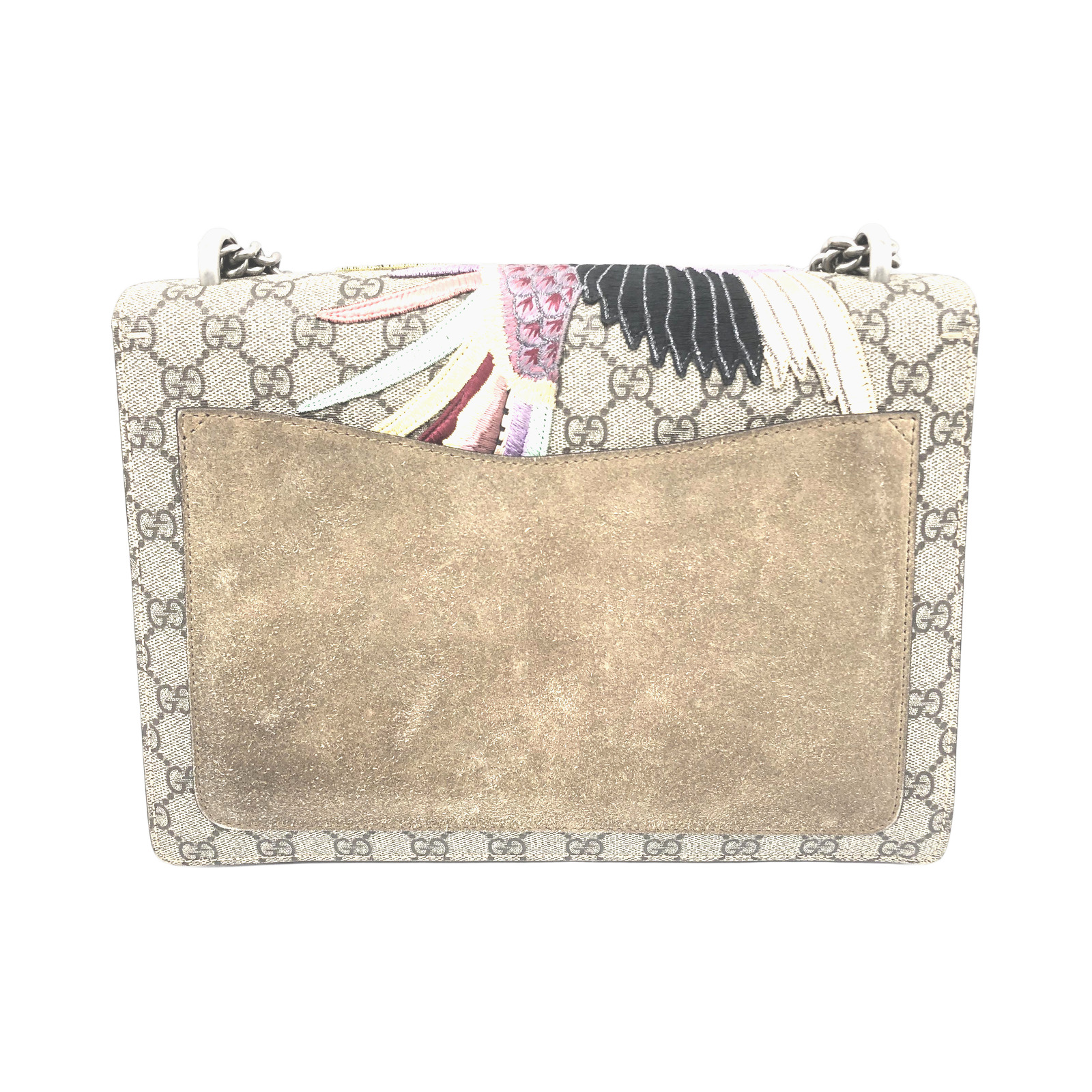 Gucci Beige GG Supreme Canvas Embroidered Bird/Flowers Medium Dionysus Shoulder Bag photo 2