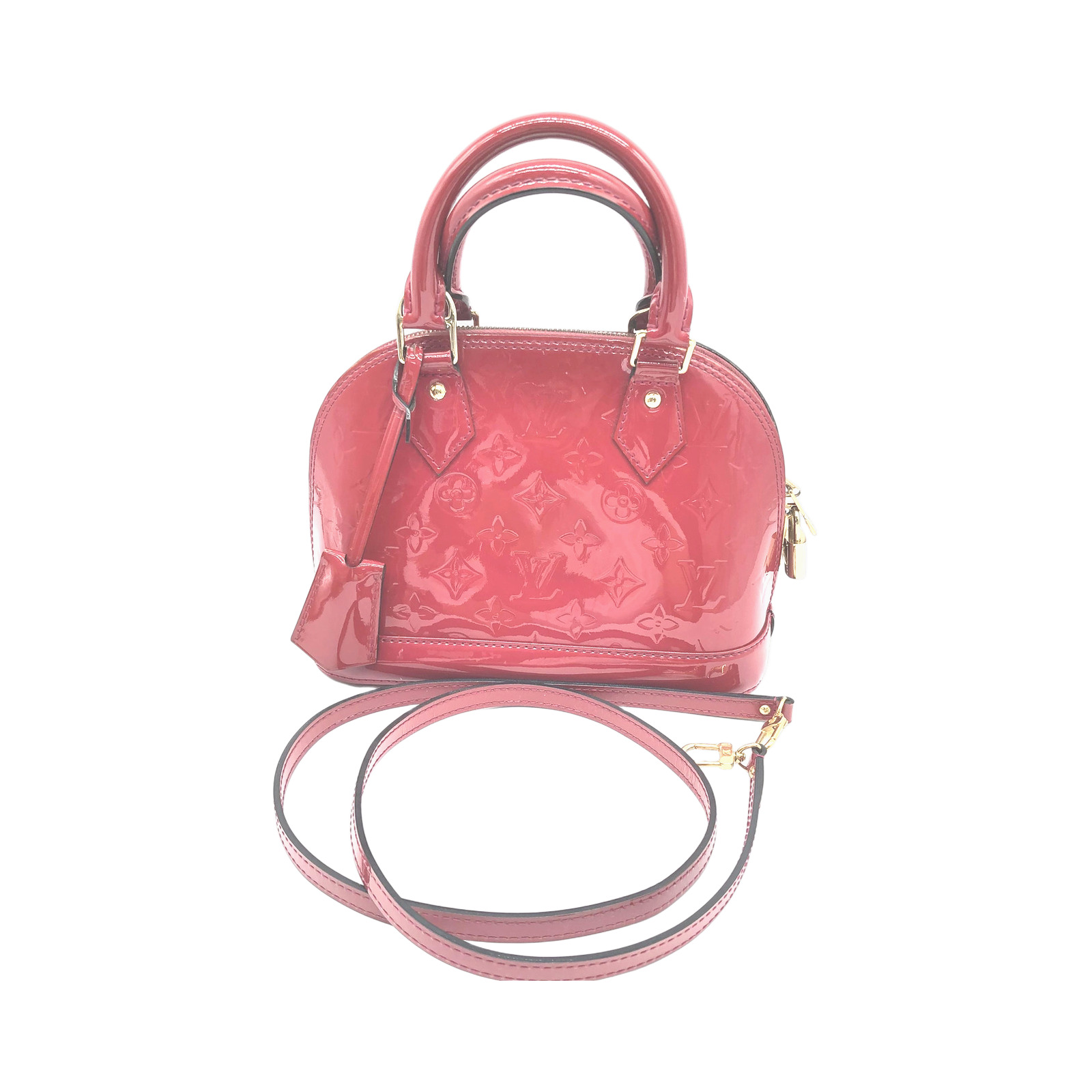 Louis Vuitton Red Vernis Patent Leather Alma BB Handbag photo 2
