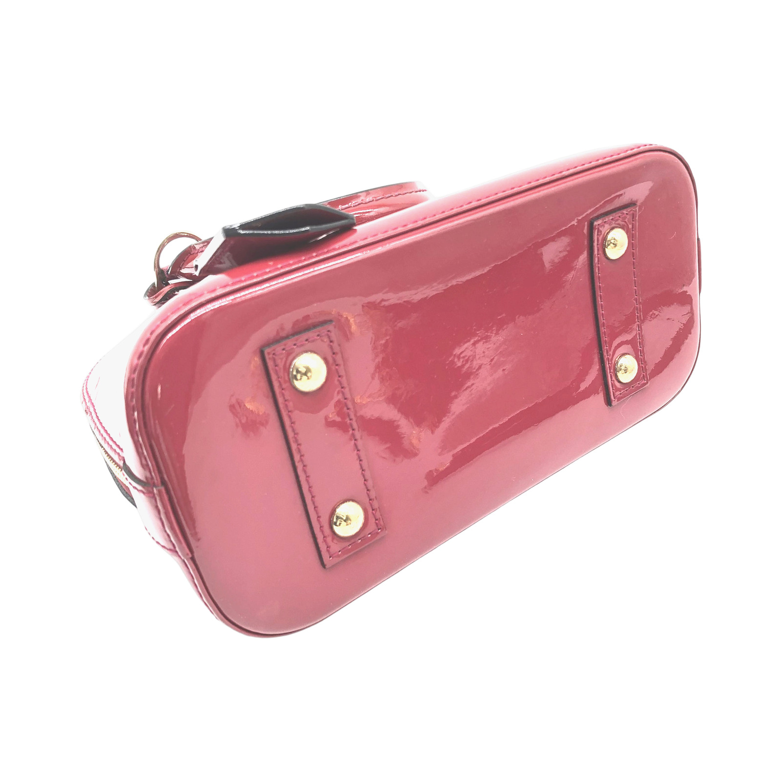 Louis Vuitton Red Vernis Patent Leather Alma BB Handbag photo 3