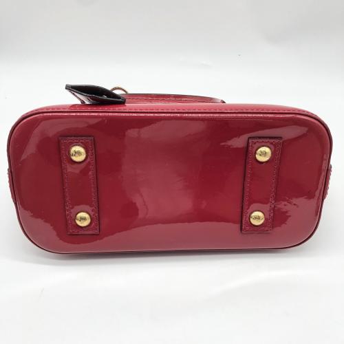 Louis Vuitton Red Vernis Patent Leather Alma BB Handbag photo 5