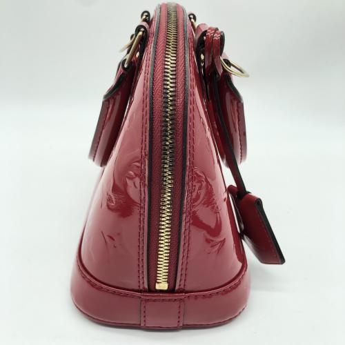 Louis Vuitton Red Vernis Patent Leather Alma BB Handbag photo 7