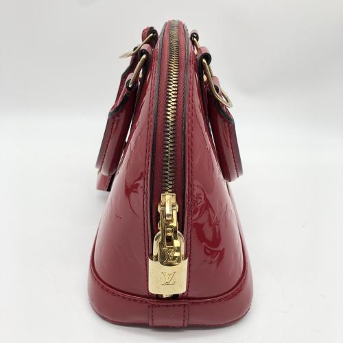 Louis Vuitton Red Vernis Patent Leather Alma BB Handbag photo 8