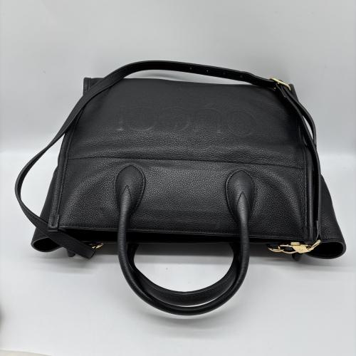 Gucci Black Pebbled Leather Logo Tote Bag photo 5