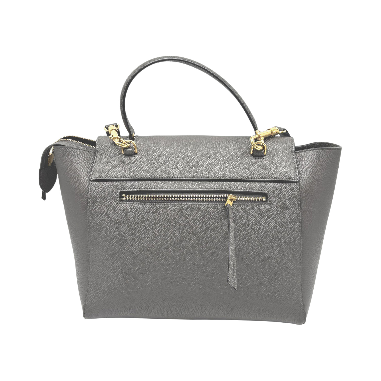 Celine Gray Leather Micro Belt Handbag With Shoulder Strap photo 2