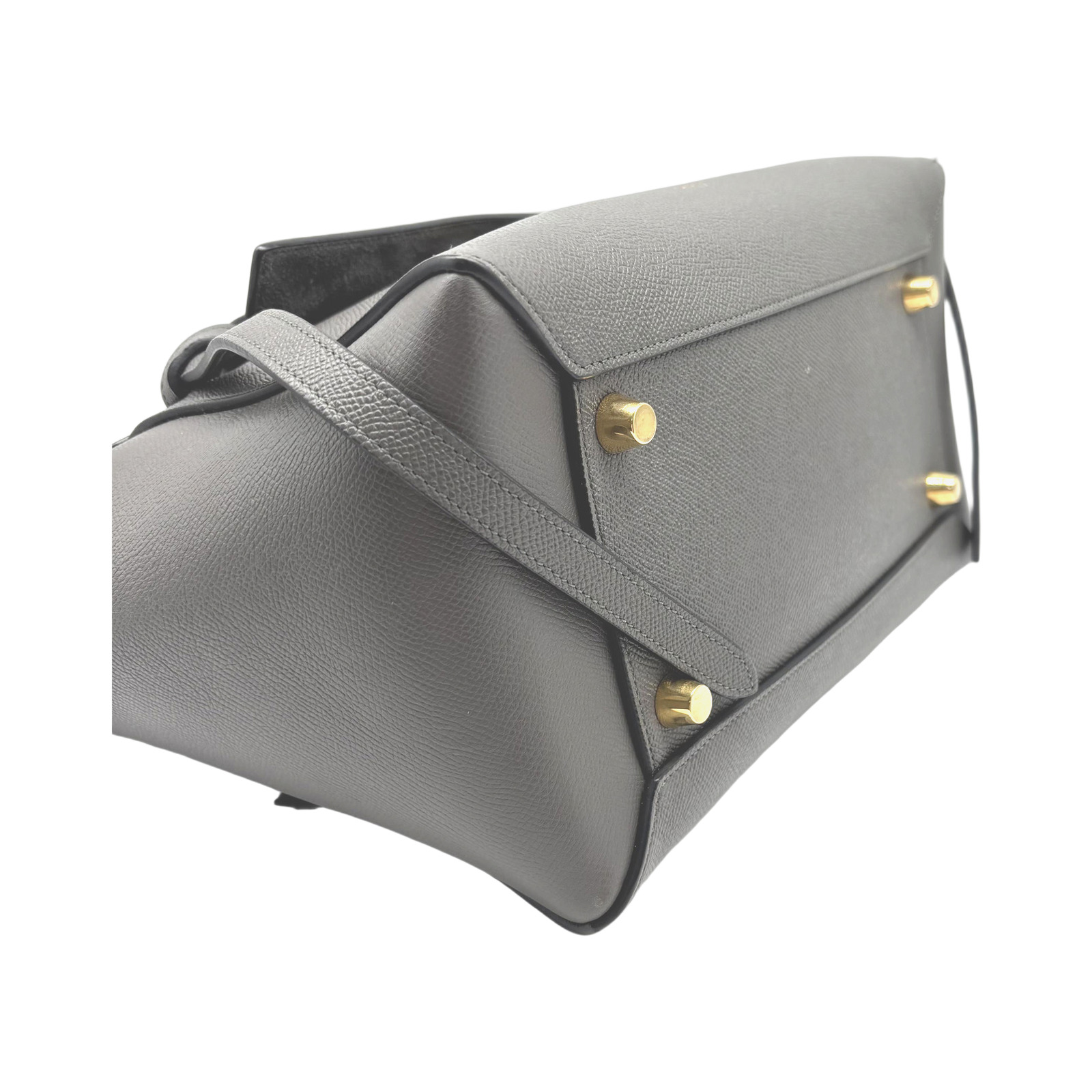 Celine Gray Leather Micro Belt Handbag With Shoulder Strap photo 3